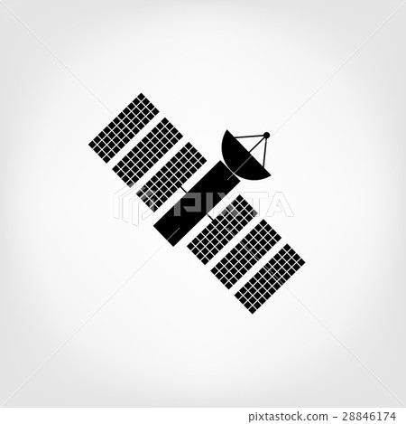 vector earth satellite icon 28846174
