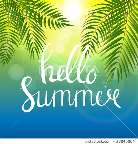 Hello Summer Natural Background Vector Hello Summer Natural Background Vector 28846864