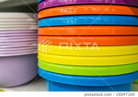 Plastic washbowls of various colors 28847160