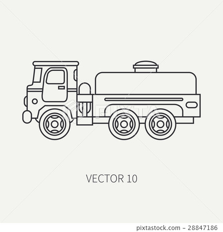 Line flat plain vector icon service staff 28847186