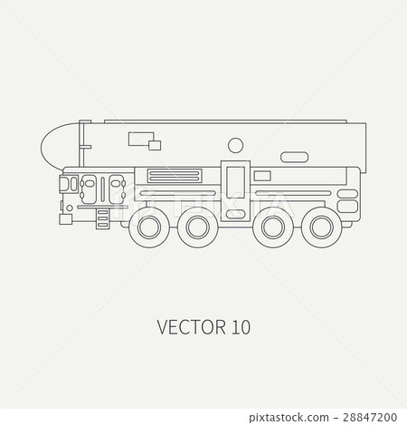 Line flat plain vector icon armored reactive 28847200