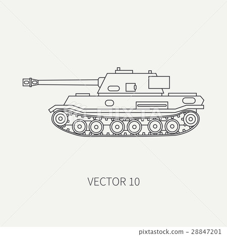 Line flat plain vector icon infantry assault army Line flat plain vector icon infantry assault army 28847201