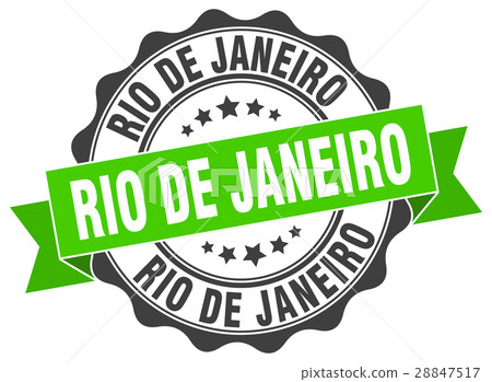 Rio De Janeiro round ribbon seal Rio De Janeiro round ribbon seal 28847517
