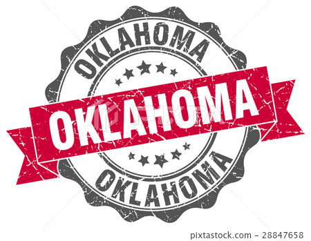 Oklahoma round ribbon seal 28847658