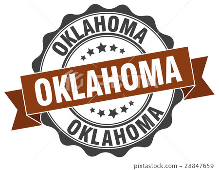 Oklahoma round ribbon seal 28847659