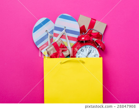 cute gifts, alarm clock and cool sandals 28847908