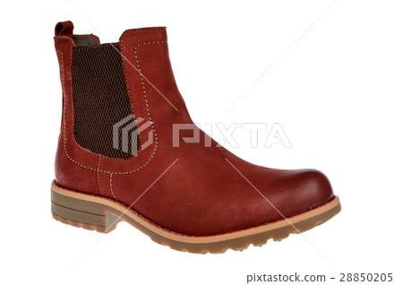 Girl's red winter boot isolated. 28850205