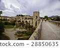 People on the bridge of Besalu 28850635