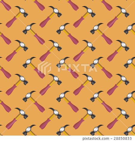 Hammer Icon Seamless Pattern 28850833