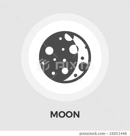 Moon flat icon 28851446