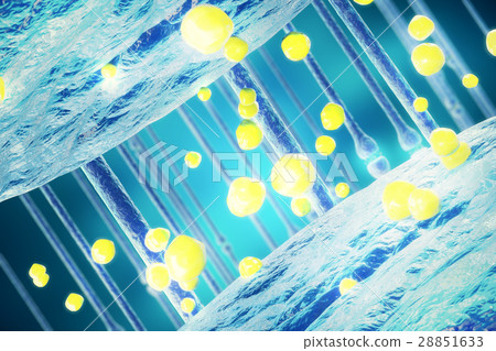 Synapse and Neuron cells sending electrical Synapse and Neuron cells sending electrical 28851633