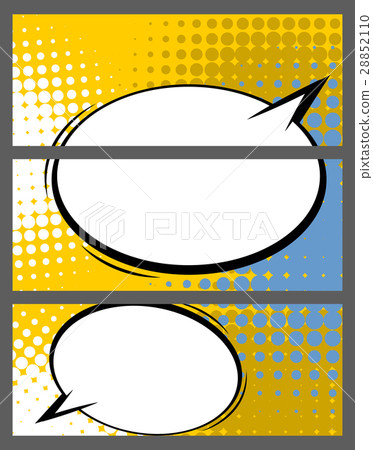 Comic balloon horizontal color blank banner Comic balloon horizontal color blank banner 28852110