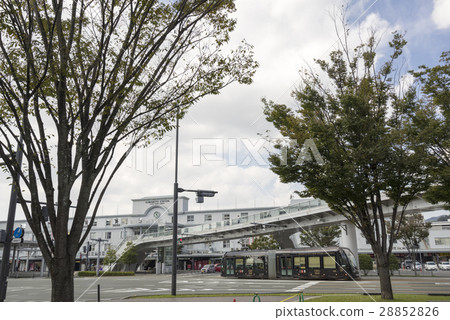 JR熊本站東口白川口站大樓常規線Ekimae出租車出租車旋轉城市天際線 28852826