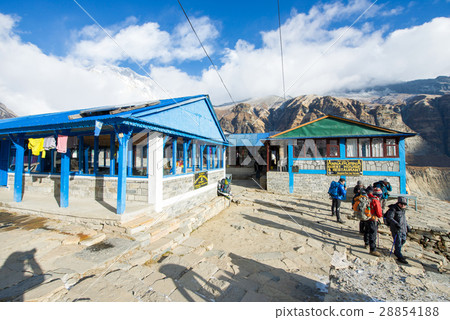 Lodge and restaurant on Annapurna base camp  28854188