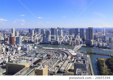 Tsukiji seen from Shiodome 28855394