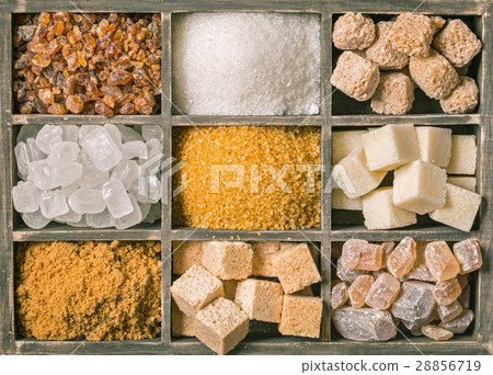 Box of various kinds of sugar 28856719