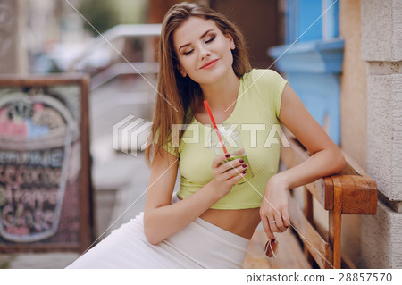 beautiful girl on the street beautiful girl on the street 28857570