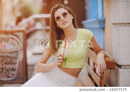 beautiful girl on the street beautiful girl on the street 28857575