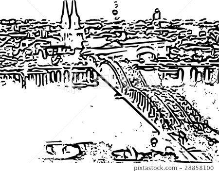 City skyline of cologne in Germany 28858100