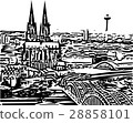 City skyline of cologne in Germany 28858101