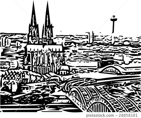 City skyline of cologne in Germany 28858101