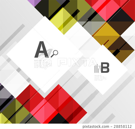 Modern geometrical abstract background, squares Modern geometrical abstract background, squares 28858112
