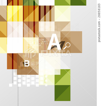 Square elements with infographics and options Square elements with infographics and options 28858183