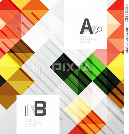Square elements with infographics and options Square elements with infographics and options 28858190