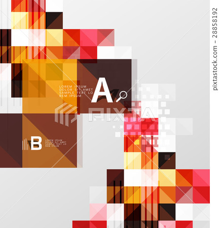 Square elements with infographics and options 28858192