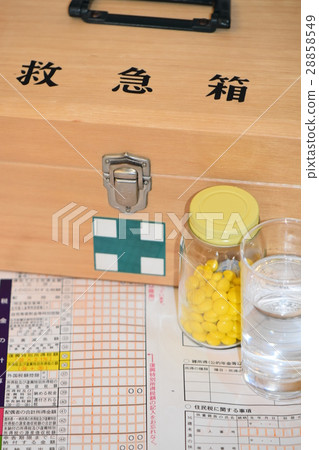 Tax return Self-medication tax system (First-aid kit, glass, water, marketing drug and final return form) Tax return Self-medication tax system (First-aid kit, glass, water, marketing drug and final return form) 28858549