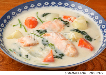 三文魚和菠菜燉 28858977