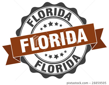 Florida round ribbon seal - Stock Illustration [28859505] - PIXTA