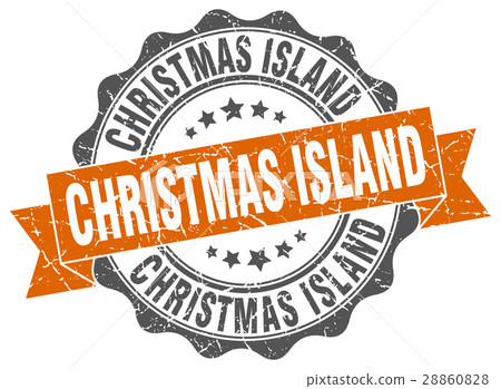 Christmas Island round ribbon seal 28860828