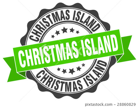 Christmas Island round ribbon seal Christmas Island round ribbon seal 28860829