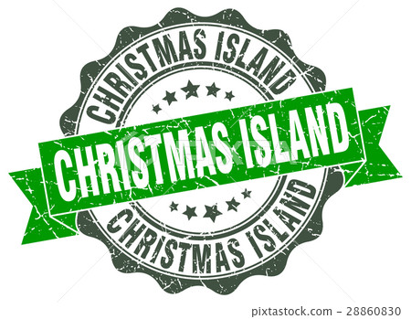 Christmas Island round ribbon seal 28860830