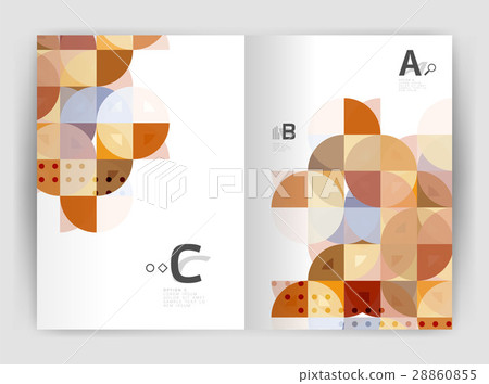 Modern business brochure or leaflet A4 cover 28860855