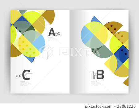 Modern business brochure or leaflet A4 cover Modern business brochure or leaflet A4 cover 28861226