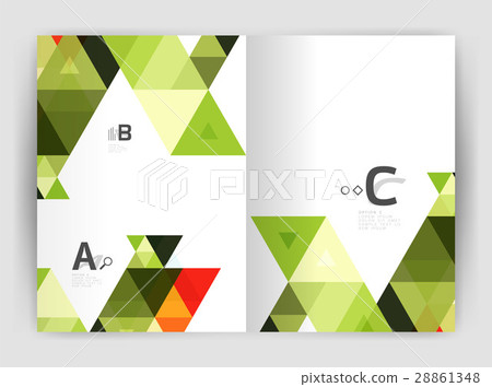 Abstract background with color triangles, annual 28861348