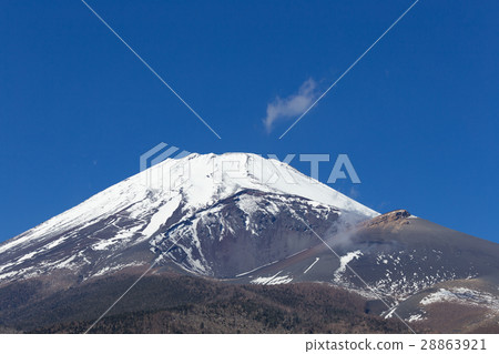 Shizuoka _ Houyanaga crater opening Mt. Fuji 28863921