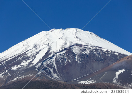 Shizuoka _ Houyanaga crater opening Mt. Fuji 28863924