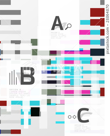 Colorful lines, rectangles and stripes with option 28864870