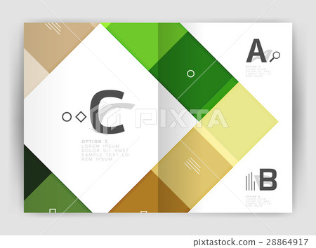 Squares and rectangles a4 brochure template 28864917