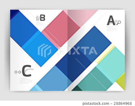 Colorful modern stripes business flyer 28864968