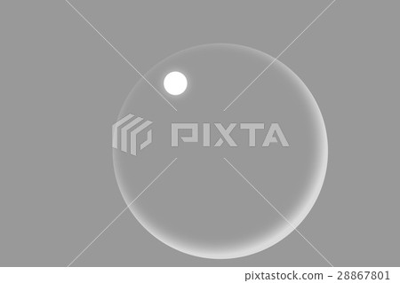 球體透明光滑灰色單色氣泡圓形氣泡1個 28867801