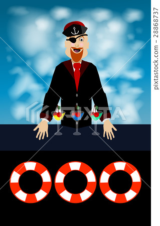 captain with glasses against the sky captain with glasses against the sky 28868737