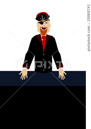 captain on a white background 28868741