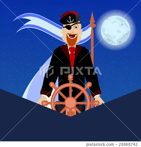 Captain at the wheel. concept of entertainment Captain at the wheel. concept of entertainment 28868742