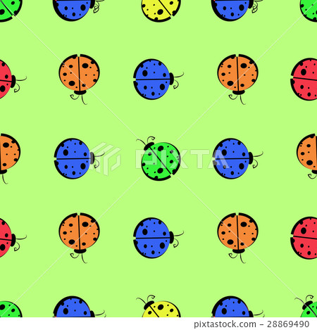 God s cow seamless pattern children s illustration 28869490