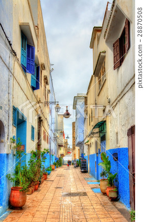 Famous blue and white houses in Kasbah of the Famous blue and white houses in Kasbah of the 28870508
