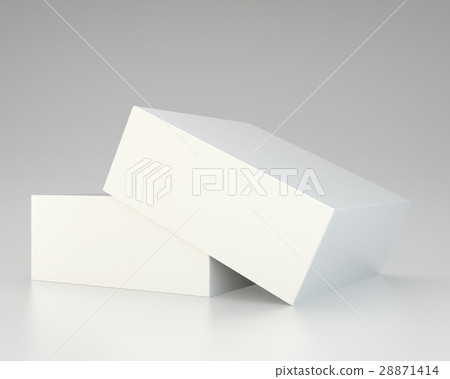 Empty open box on gray background. Empty open box on gray background. 28871414